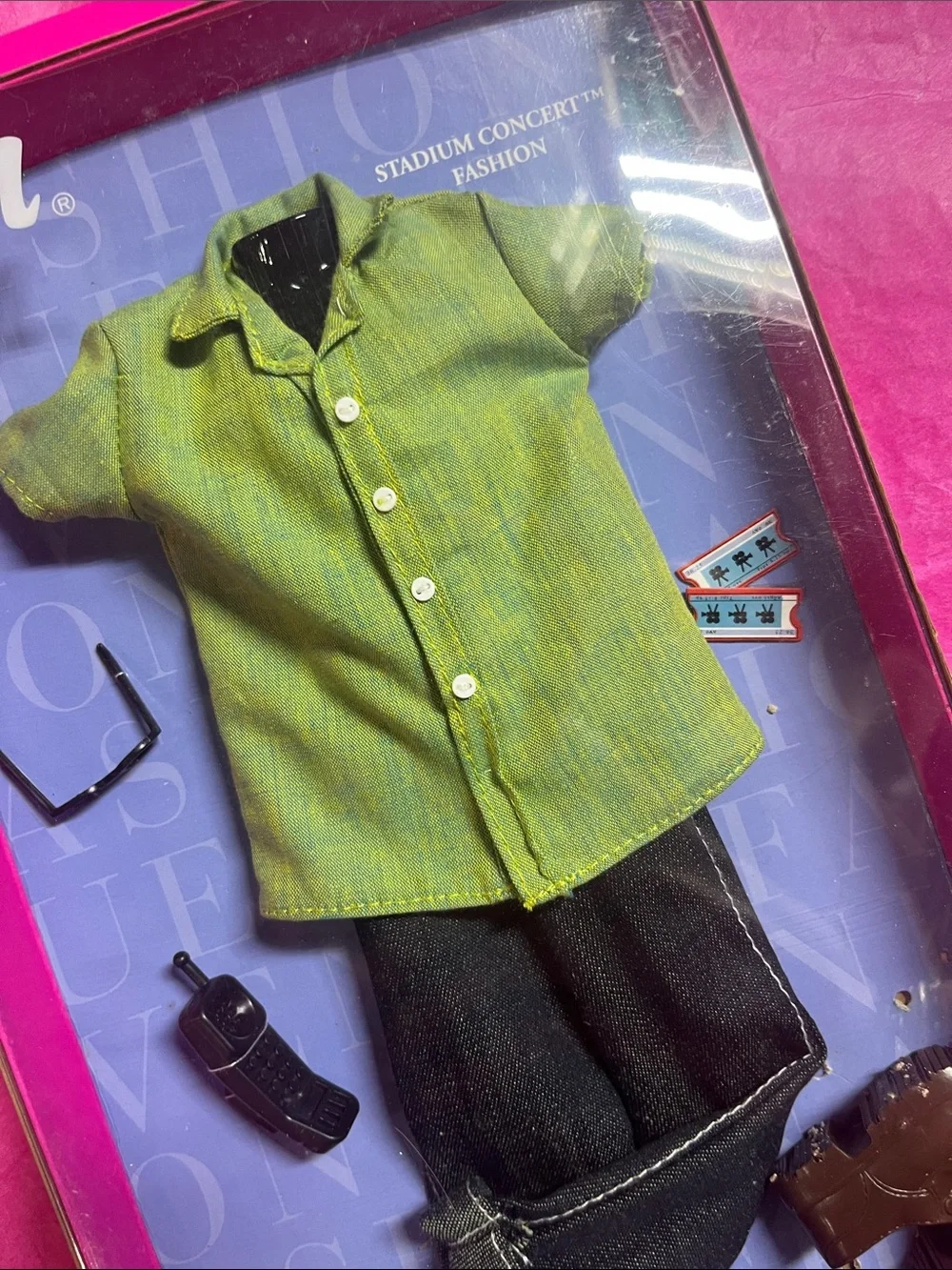 Mattel Ken Green Shirt & Black Jeans Fashion Outfit